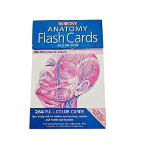 Barron's Human Anatomy Flash Cards 2nd Edition Nursing Medical Biology Study
